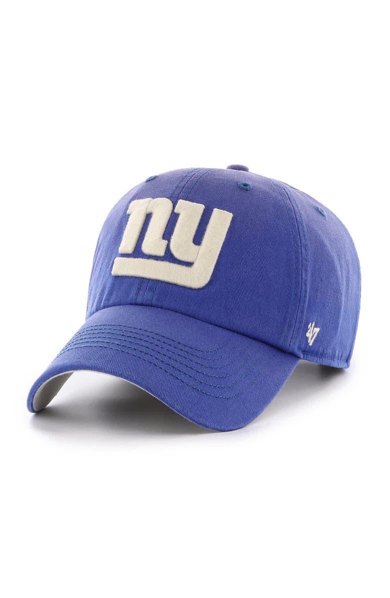 '47 Men's '47 Royal New York Giants Dusted Relaxed Clean Up Adjustable Hat, Main, color, Royal