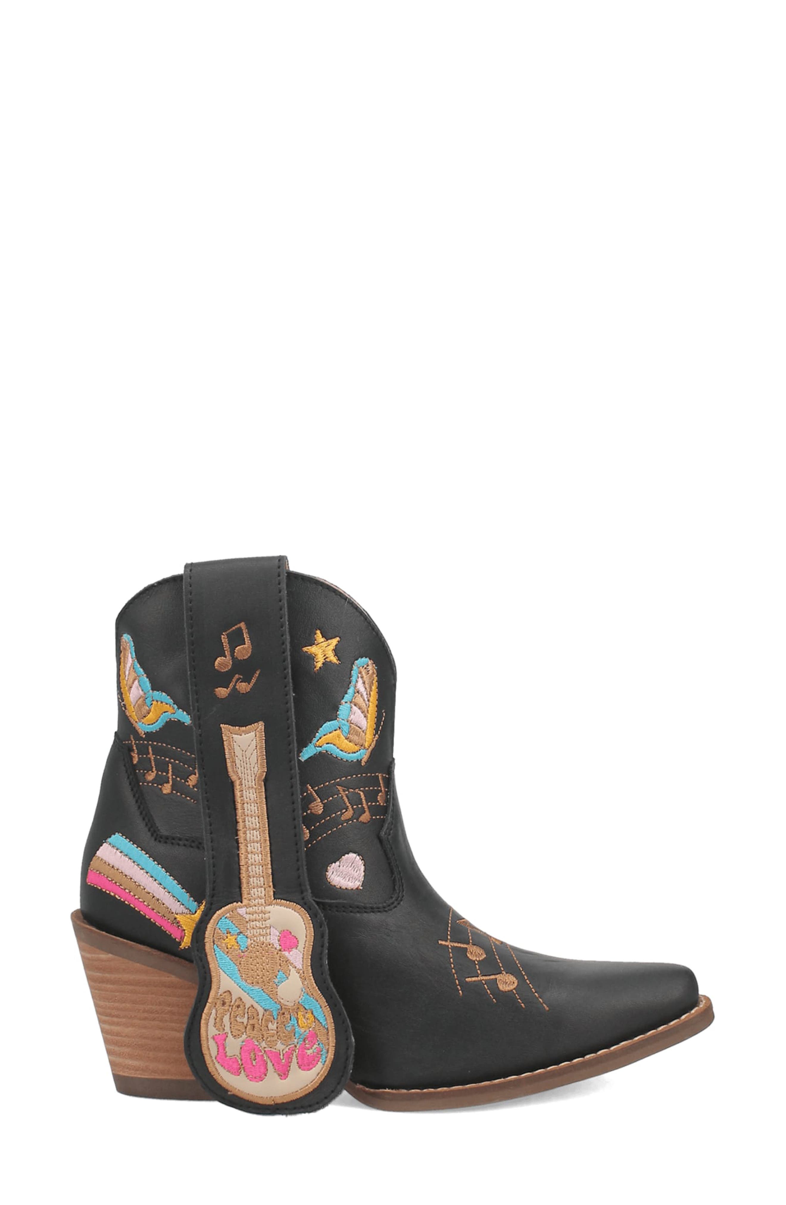 Dingo Melody Embroidered Western Boot, Alternate, color, 