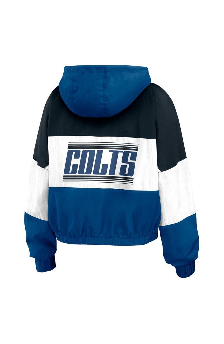 WEAR by Erin Andrews Women's WEAR by Erin Andrews Blue Indianapolis Colts Plus Size Color Block Full-Zip Windbreaker Jacket, Alternate, color, 