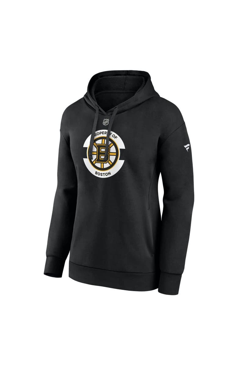 FANATICS Women's Fanatics Black Boston Bruins Authentic Pro Core Secondary Fleece Pullover Hoodie, Alternate, color,