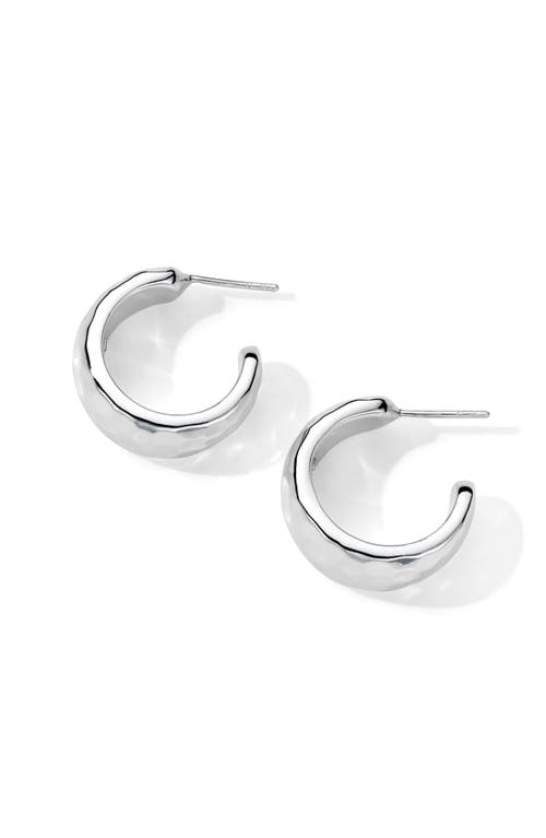 Ippolita Classico Hammered Tapered Hoop Earrings In Silver