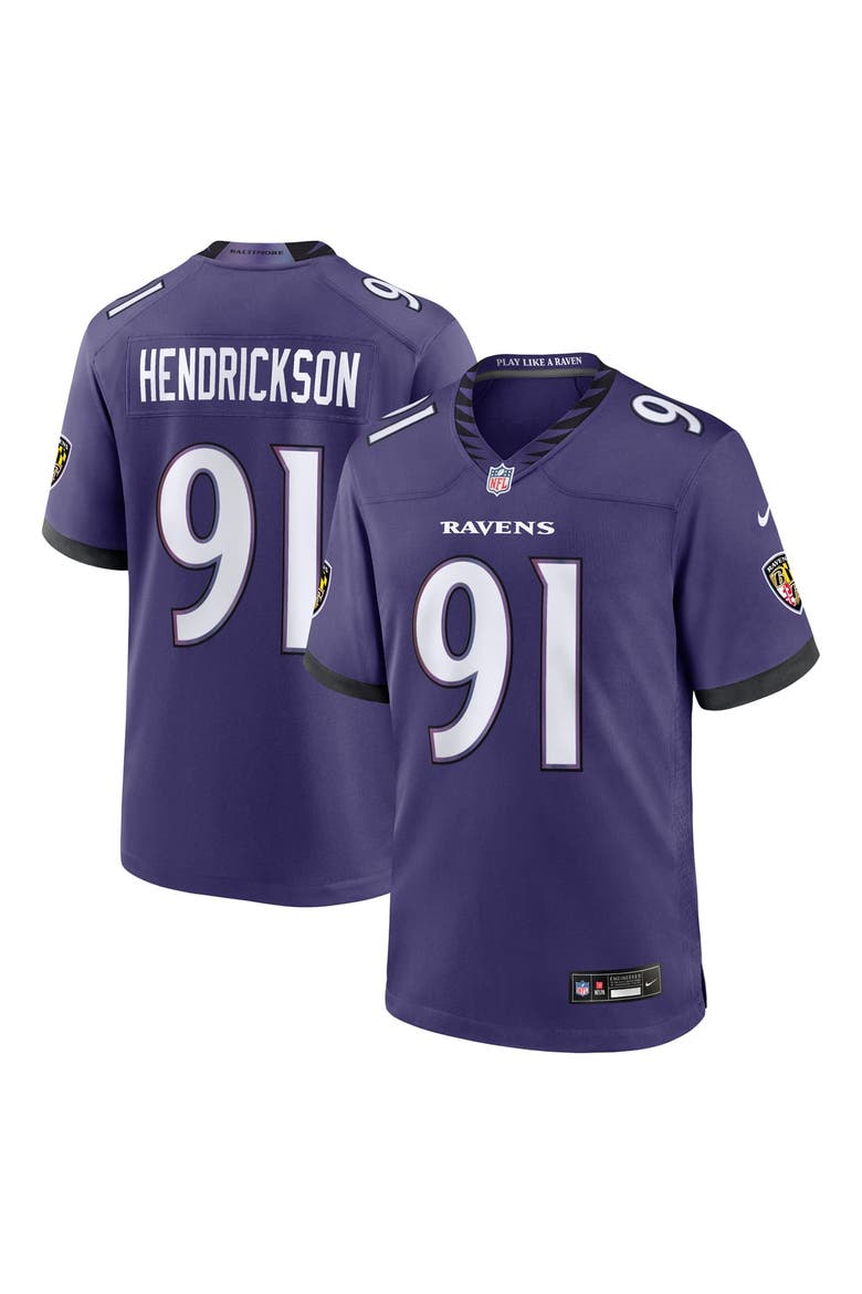 Men's Nike Trey Hendrickson Purple Baltimore Ravens Team Game Jersey, Main, color, Purple