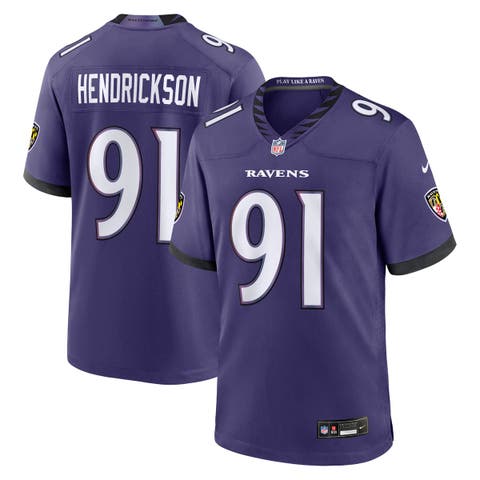 Men's Nike Trey Hendrickson Purple Baltimore Ravens Team Game Jersey