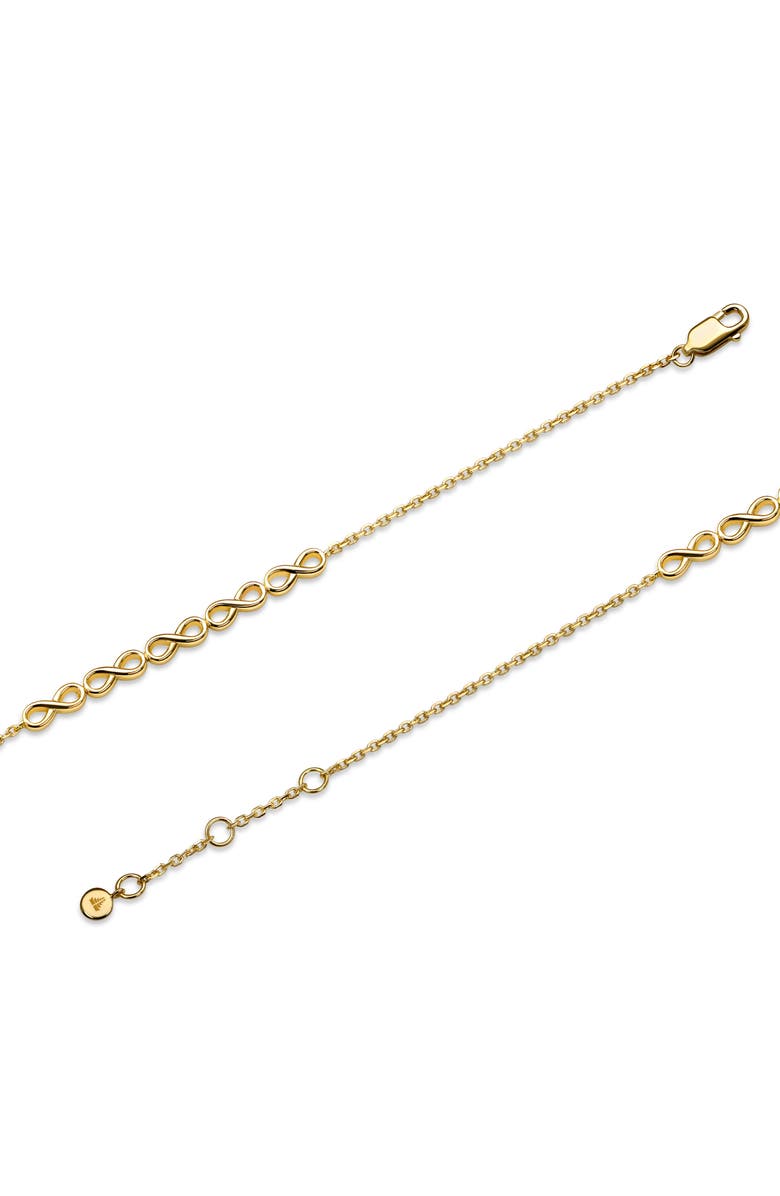 DEVATA Infinity Chain Bracelet in Gold Plated Sterling Silver, Alternate, color, Yellow Gold