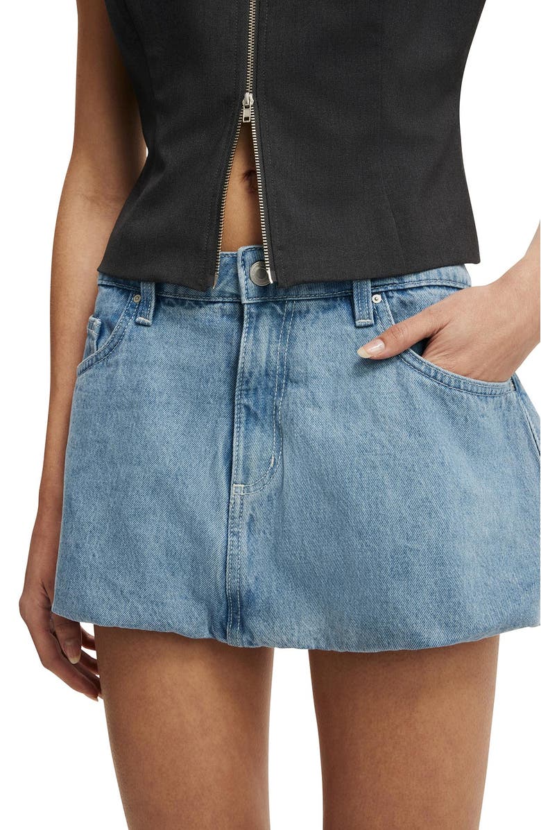 Cotton On Women's Bubble Denim Skirt, Alternate, color, 