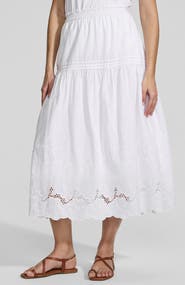Lands' End Voile Eyelet Maxi Skirt