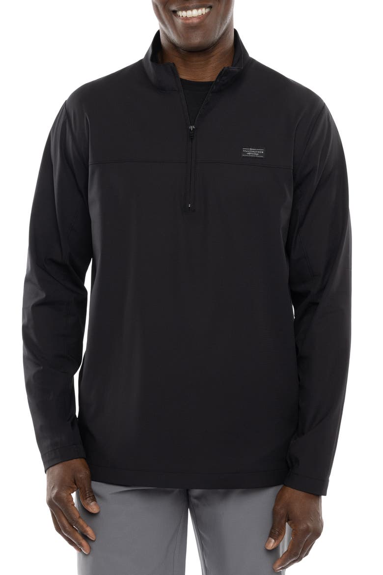 Wanderlust Quarter Zip Pullover, Main, color, BLACK