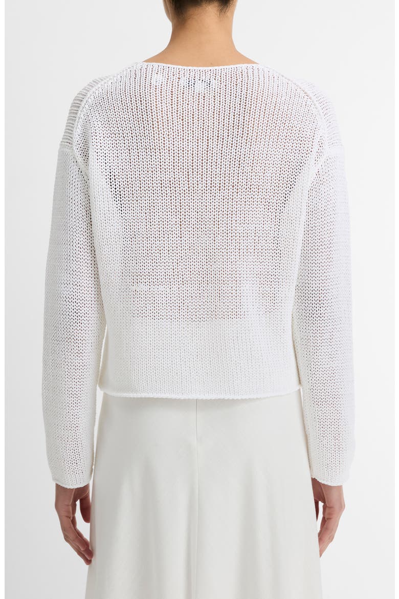 Open Knit Boat Neck Sweater, Alternate, color, OPTIC WHITE