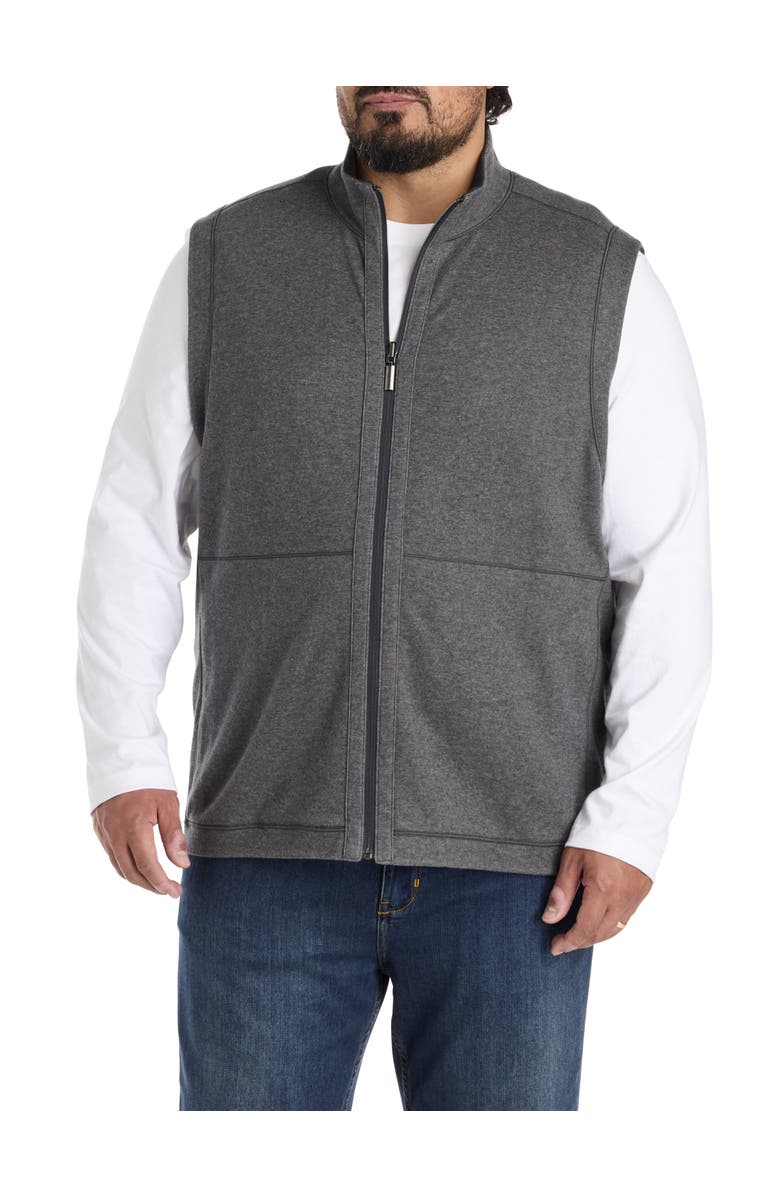 Tommy Bahama Big
Tall Flip Coast Reversible Vest, Alternate, color, Black Heather
