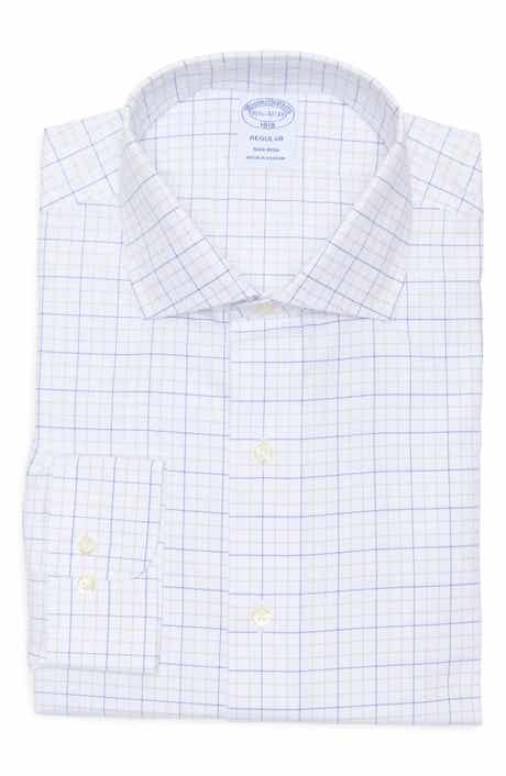 Brooks Brothers Grid Print Non-Iron Regular Fit Dress Shirt