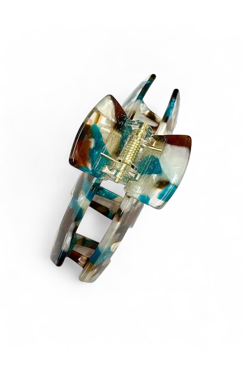 Ficcare Mae Claw Clip, Alternate, color, Aqua Brown