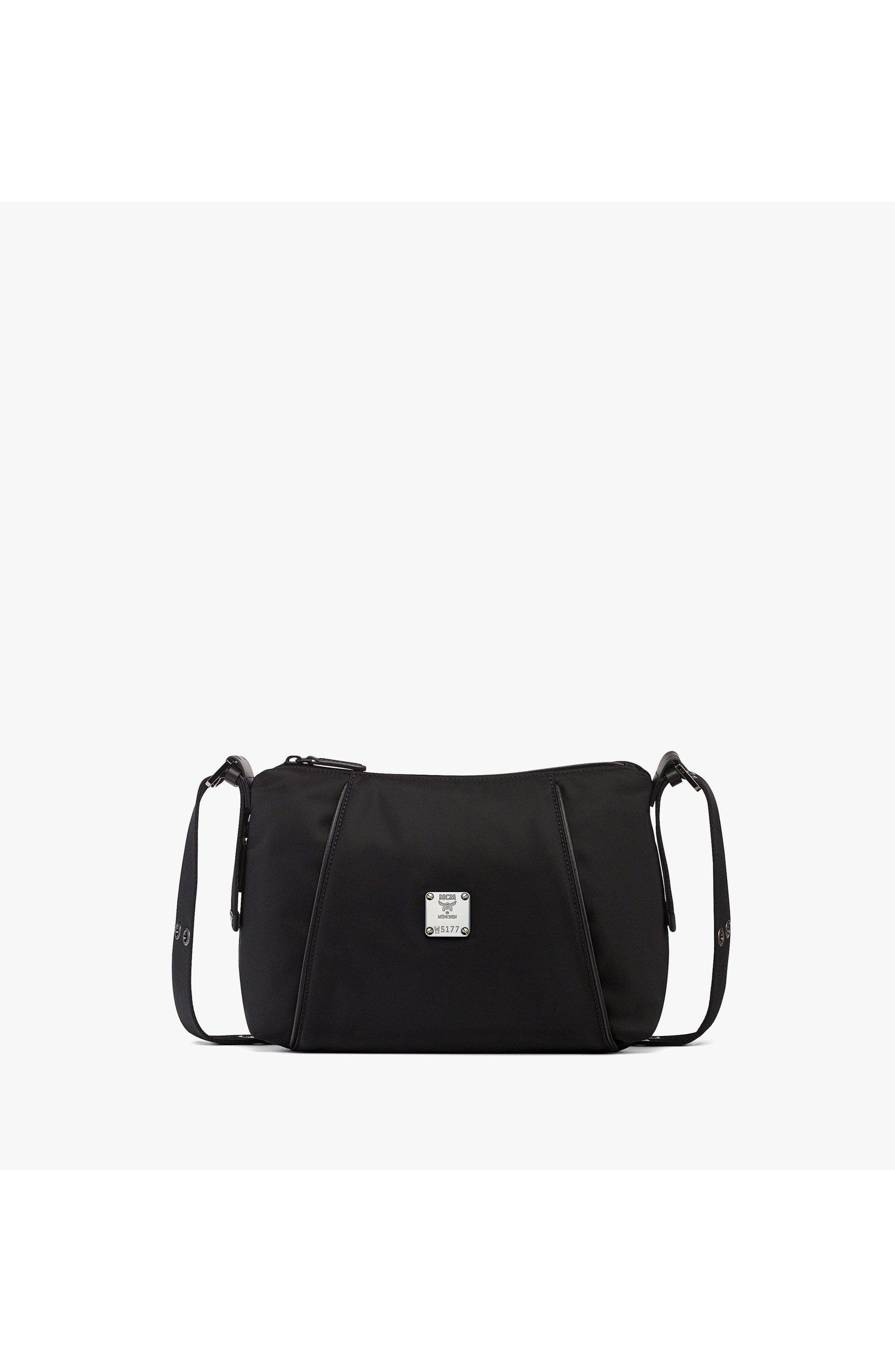 Small Aren Nova Crossbody in Monogram ECONYL®, Main, color, Black