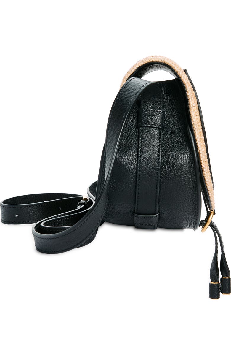 Chloé Small Marcie Raffia & Leather Crossbody Bag, Alternate, color,