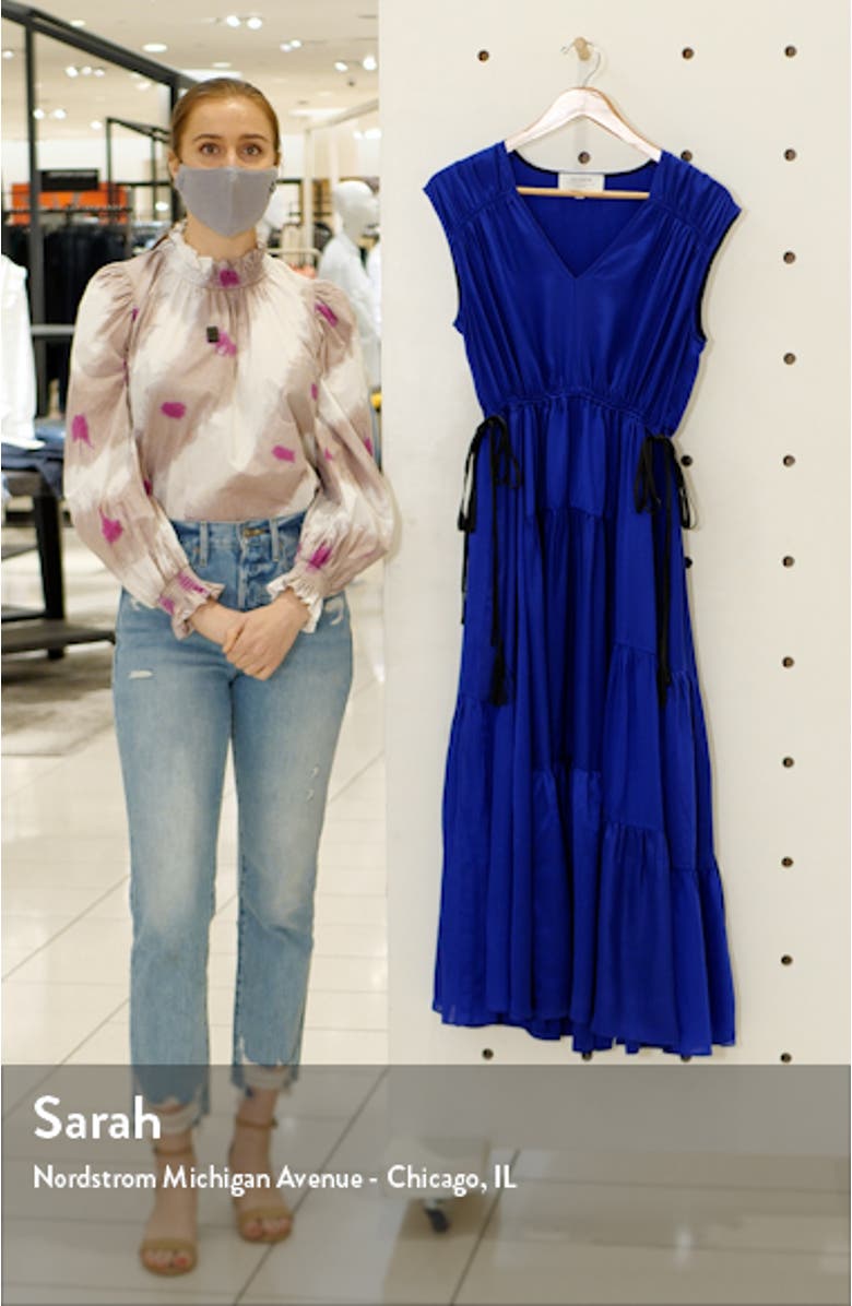 Charmeuse & Georgette Patchwork Silk Dress, sales video thumbnail