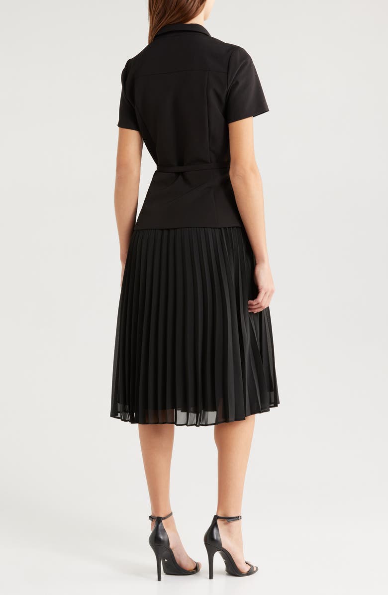 Julia Jordan Mixed Media Midi Dress, Alternate, color, 