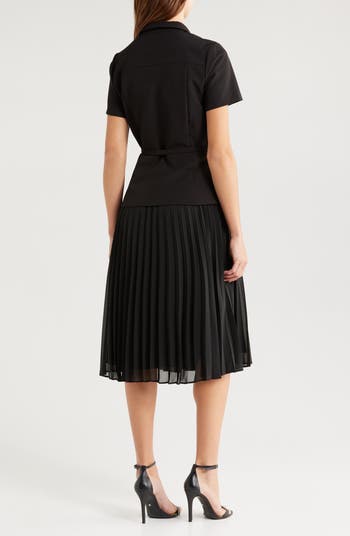 Mixed Media Midi Dress