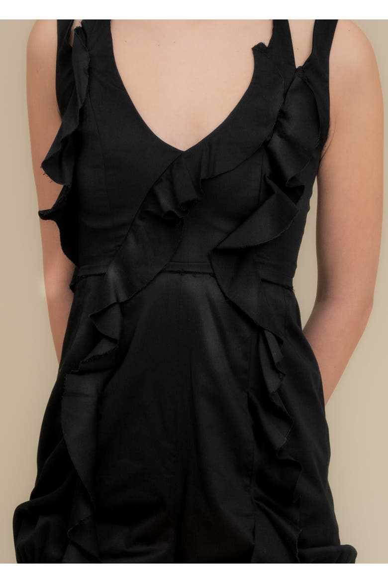 Holland Adjustable Stretch Cotton Romper, Alternate, color, Black