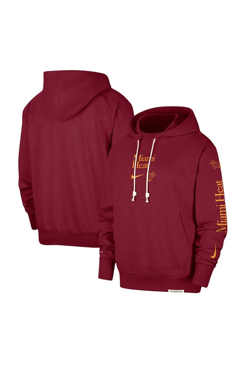 Men's Nike Red Miami Heat Authentic Performance Pullover Hoodie, Main, color, Red