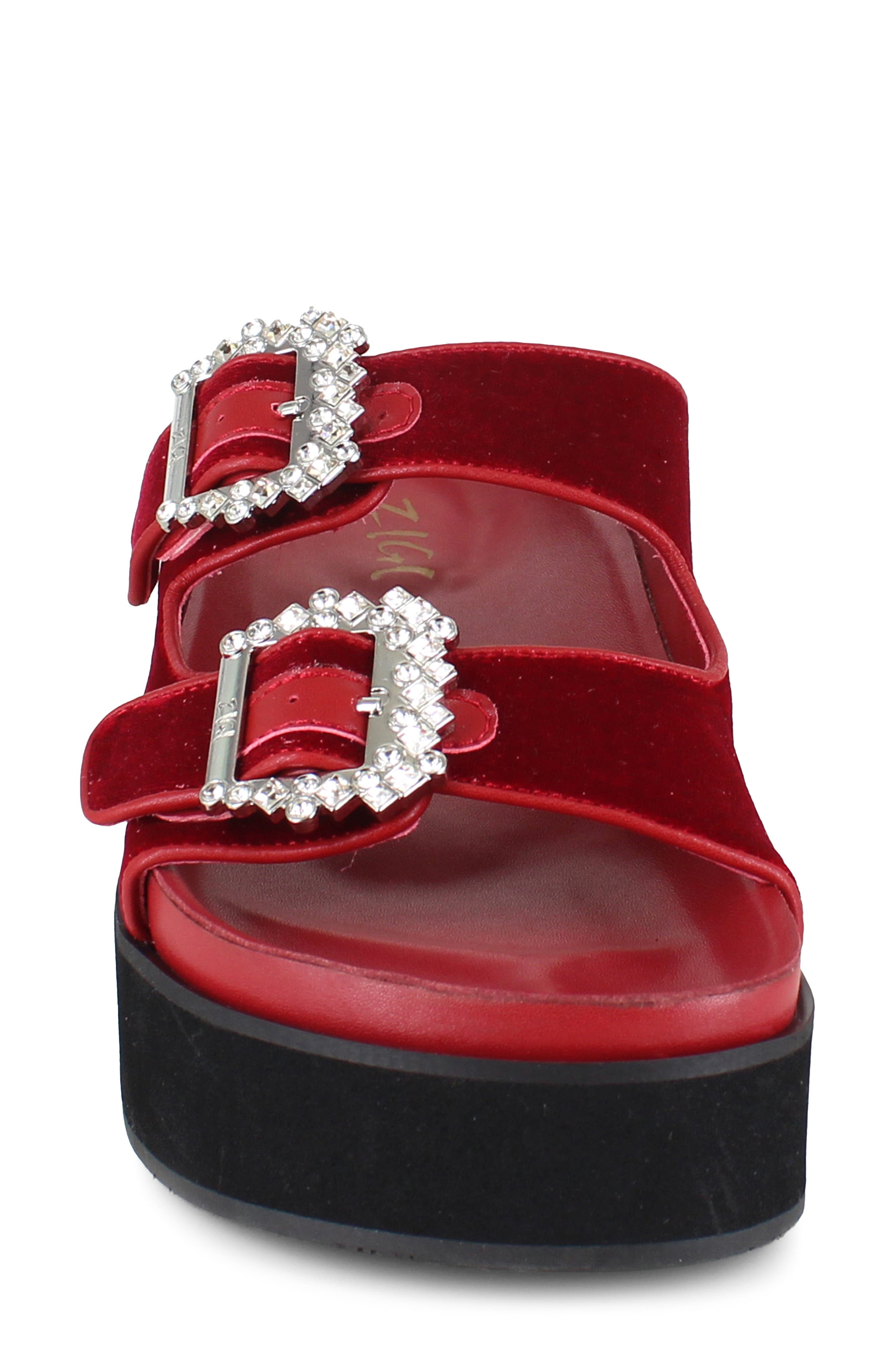 Rosalinda Platform Slide Sandal, Alternate, color, RED