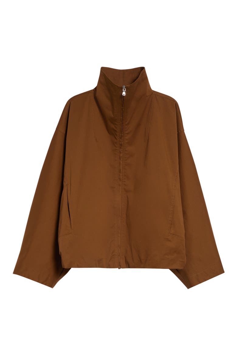 François Stretch Cotton Canvas Bomber Jacket, Alternate, color, CAMEL