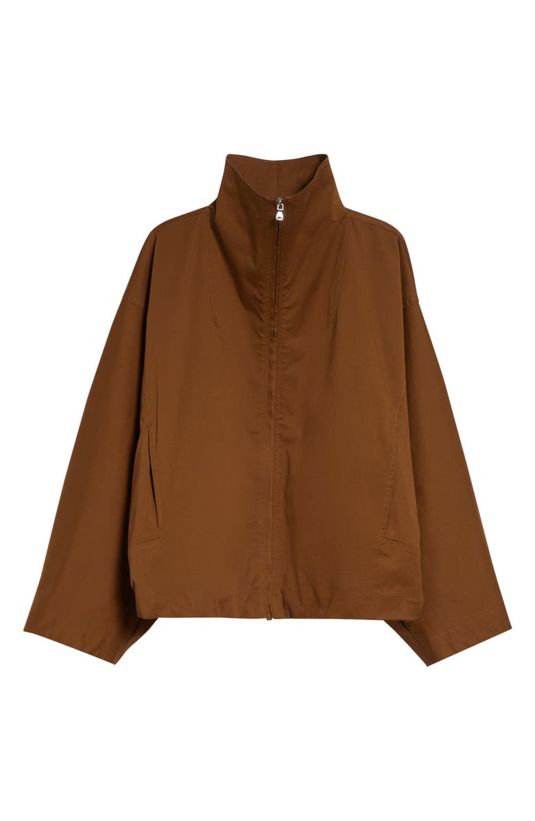 NOUR HAMMOUR François Stretch Cotton Canvas Bomber Jacket, Alternate, color, Camel