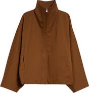 NOUR HAMMOUR François Stretch Cotton Canvas Bomber Jacket