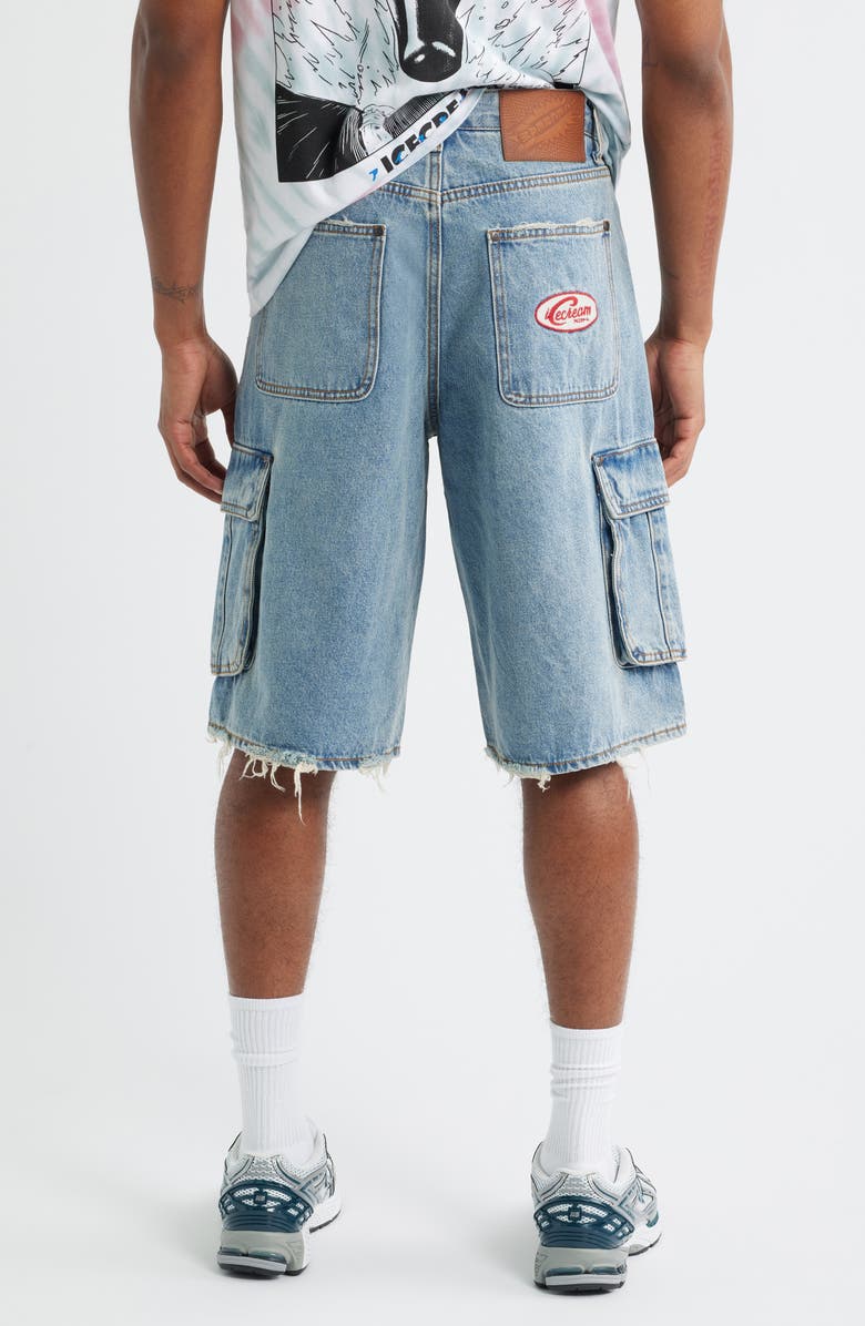 ICECREAM Barrels Denim Cargo Shorts, Alternate, color, Vanilla Bean