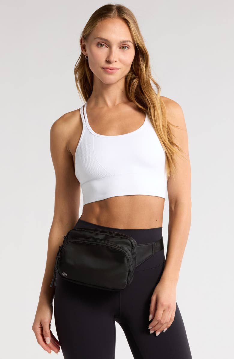 Zella Two Pocket Belt Bag, Alternate, color,