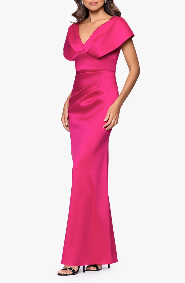 Betsy & Adam Arcadia Satin Gown, Alternate, color,