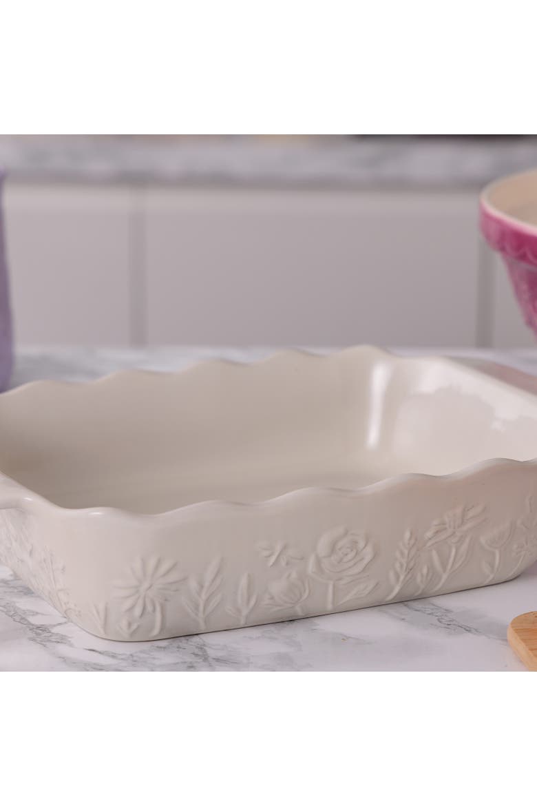 In The Meadow Medium Rectangular Baker, Alternate, color, Cream