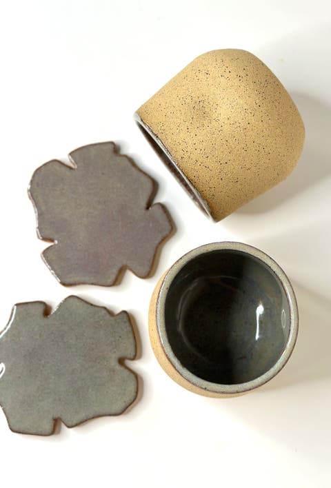 Freckles Cup Set - Set of 2 Cups + 2 Coasters