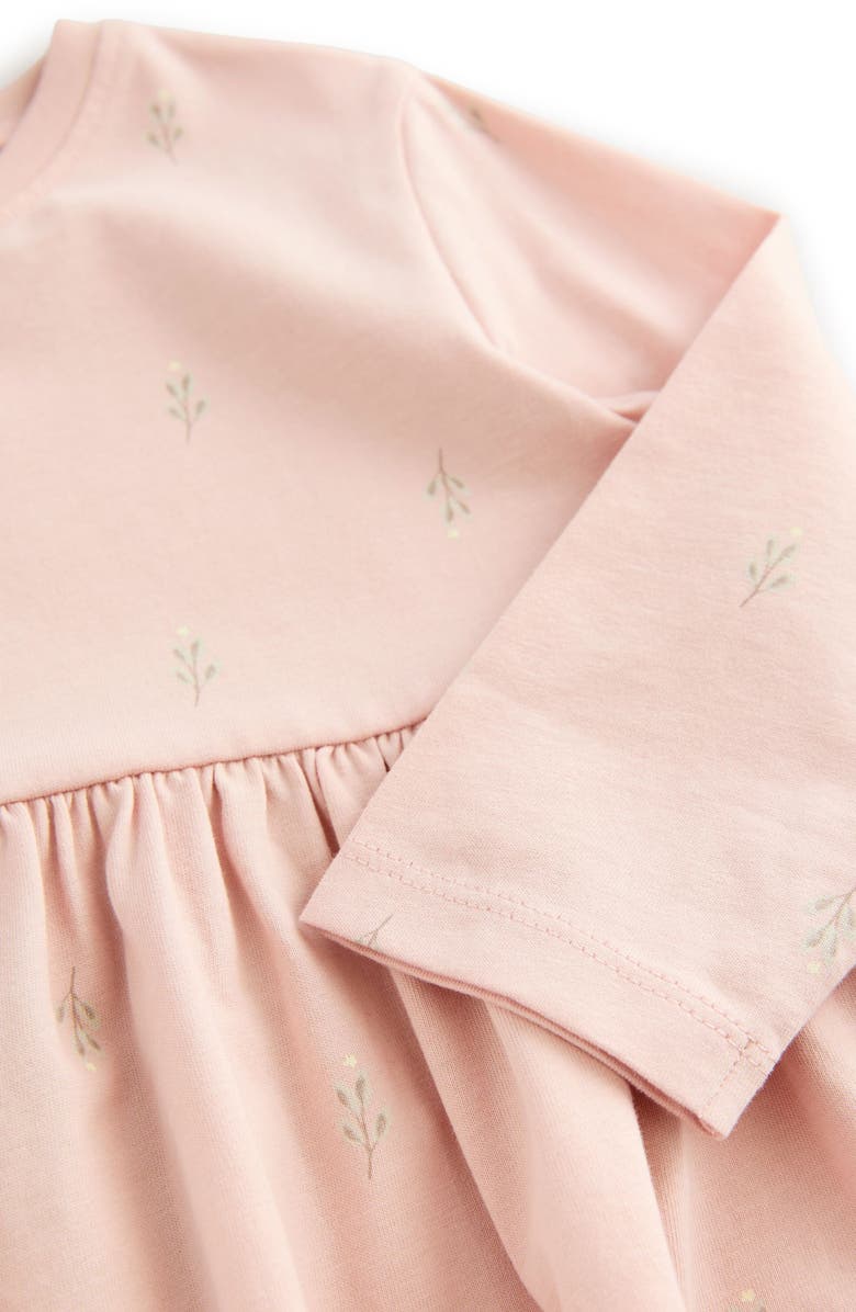 NEXT Kids' Garden Graphic Cotton Jersey Dress, Alternate, color, Pink/Green Print