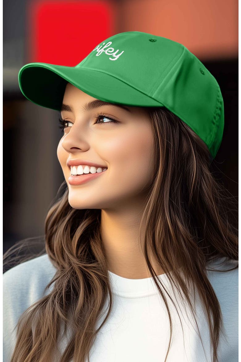 Wifey Embroidered Everyday Cap, Alternate, color, Kelly Green