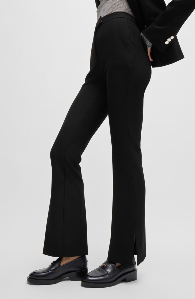 BOSS Iryna Leather Penny Loafer, Alternate, color, Black