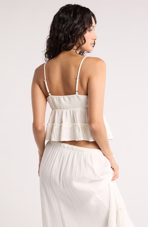 Abound Front Tie Gauze Cami In White