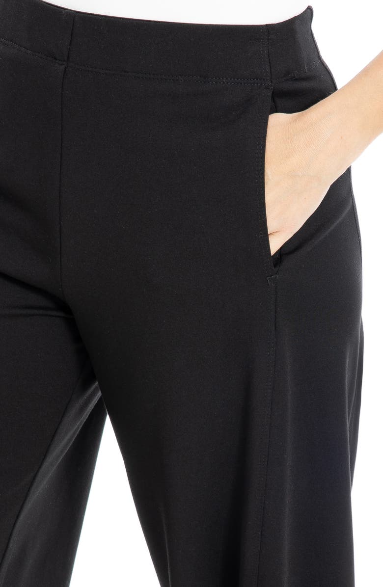 MAX STUDIO Ponte Barrel Pants, Alternate, color, Black-Black