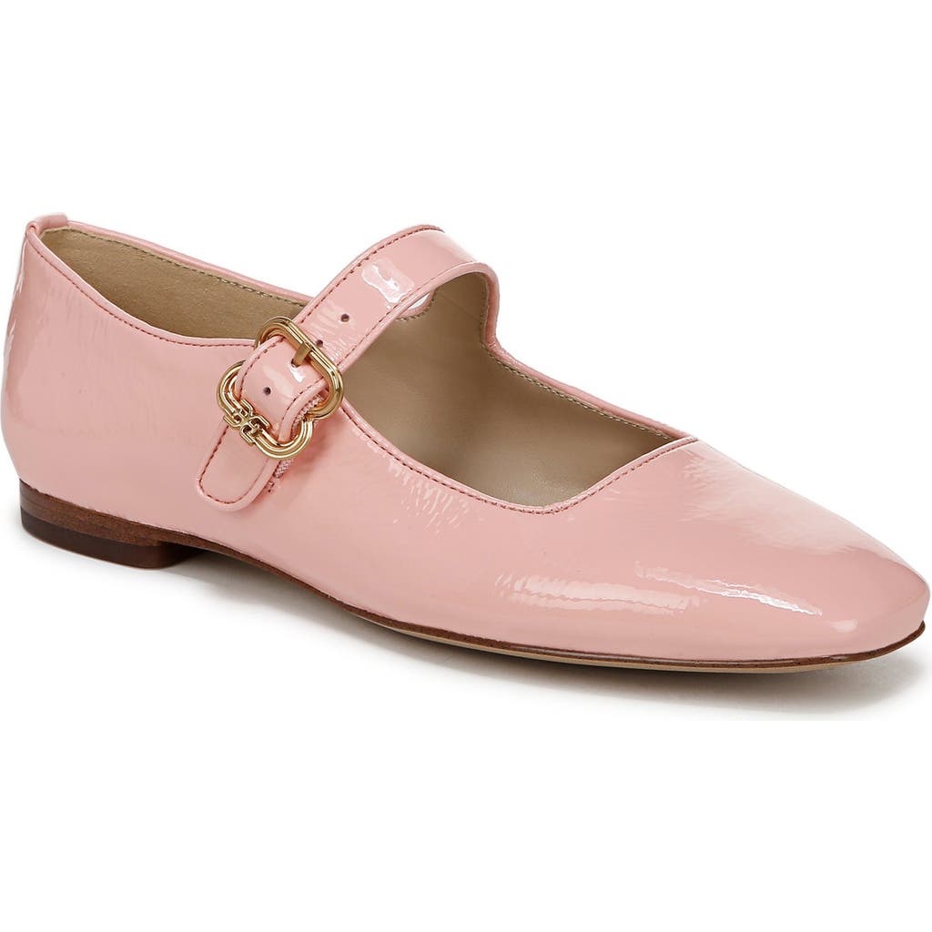 Sam Edelman Michaela Mary Jane Flat In Pink Rosette