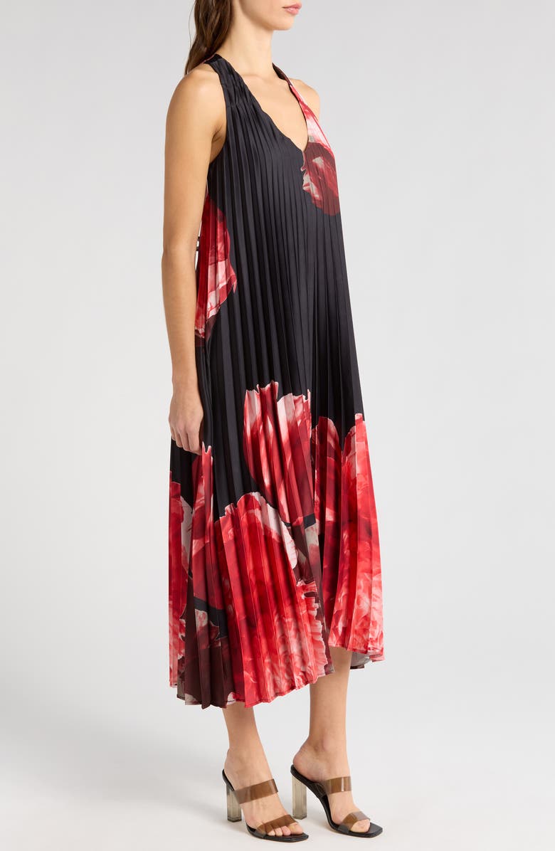 Socialite Sunburst Pleat Maxi Dress, Alternate, color, 