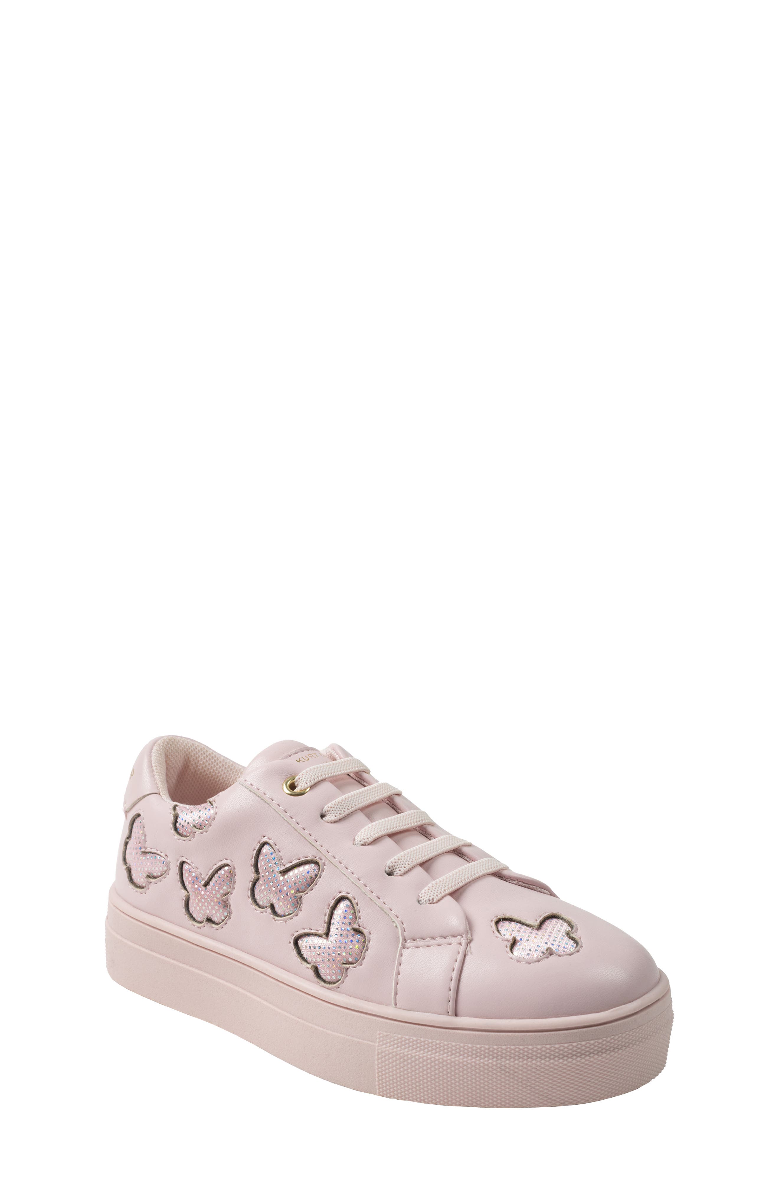 Kurt Geiger London Kids' Mini Laney Butterfly Sneaker, Main, color, Blush