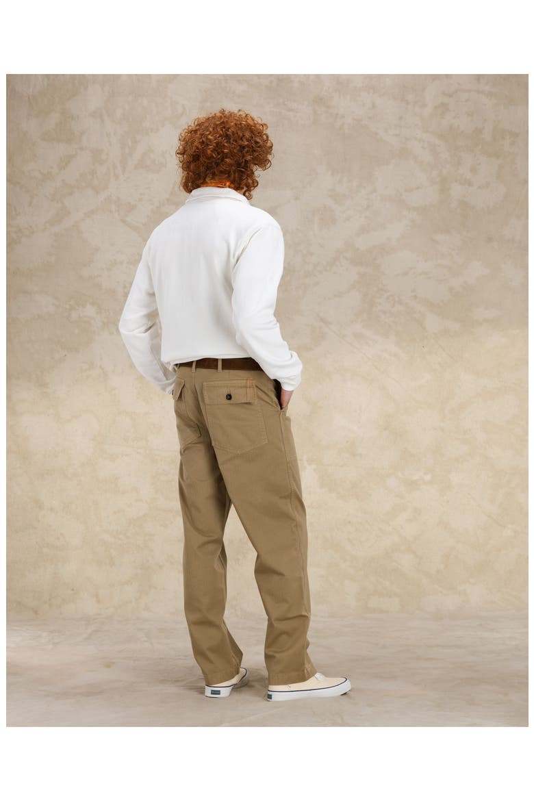 Newfatigue Herringbone Cotton Fatigue Trousers, Alternate, color, BEIGE