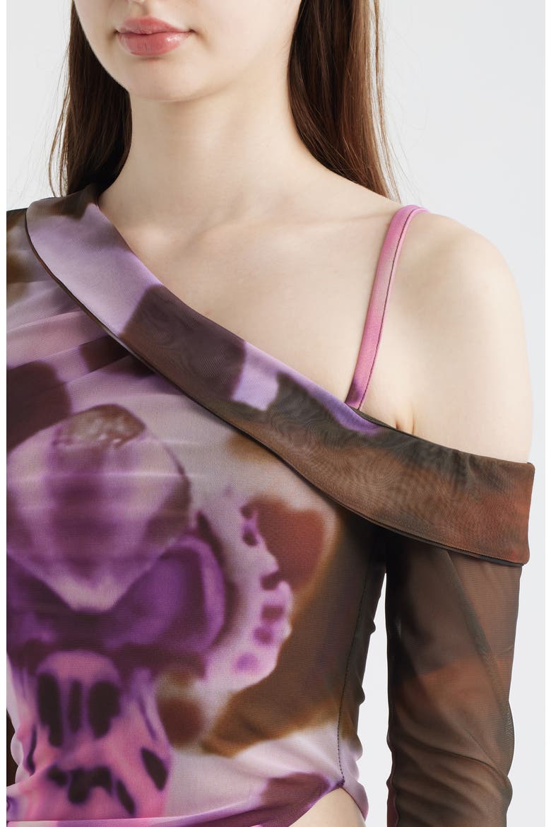 Susurro Print Off the Shoulder Top, Alternate, color, MOKA