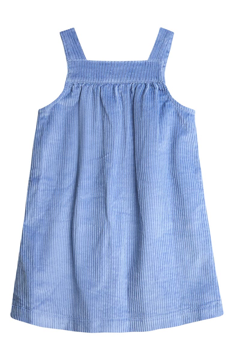 JOJO MAMAN BEBE Kids' Cotton Pinafore Dress & Shirt Set, Alternate, color, Denim