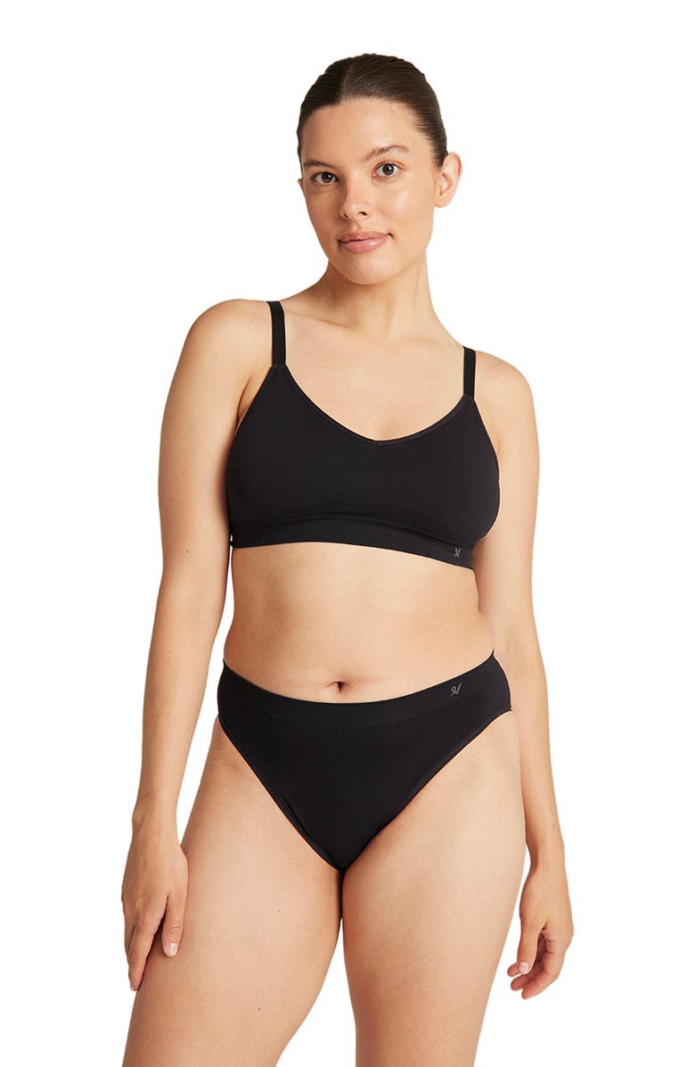 Nudea The Essentials Bralette - 2 Pack, Alternate, color, Black And Bare 03