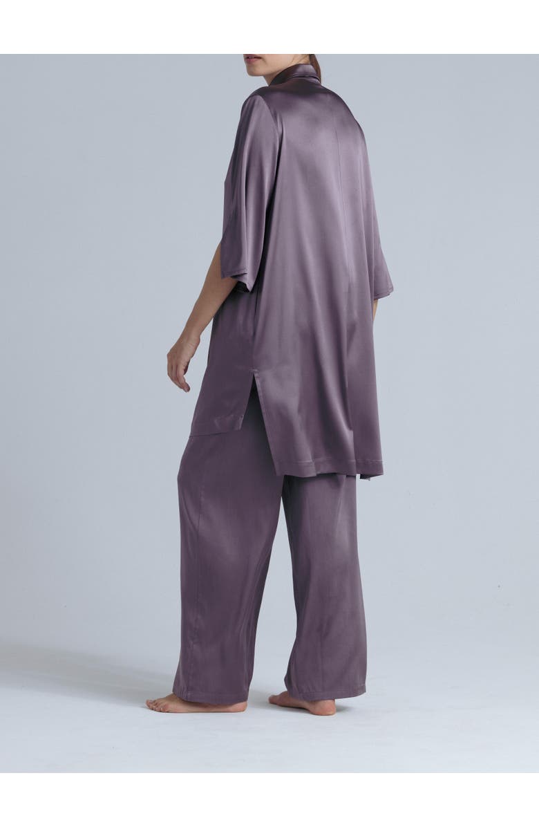 Alas Silk Long Shirt Dress, Alternate, color, Noble Purple