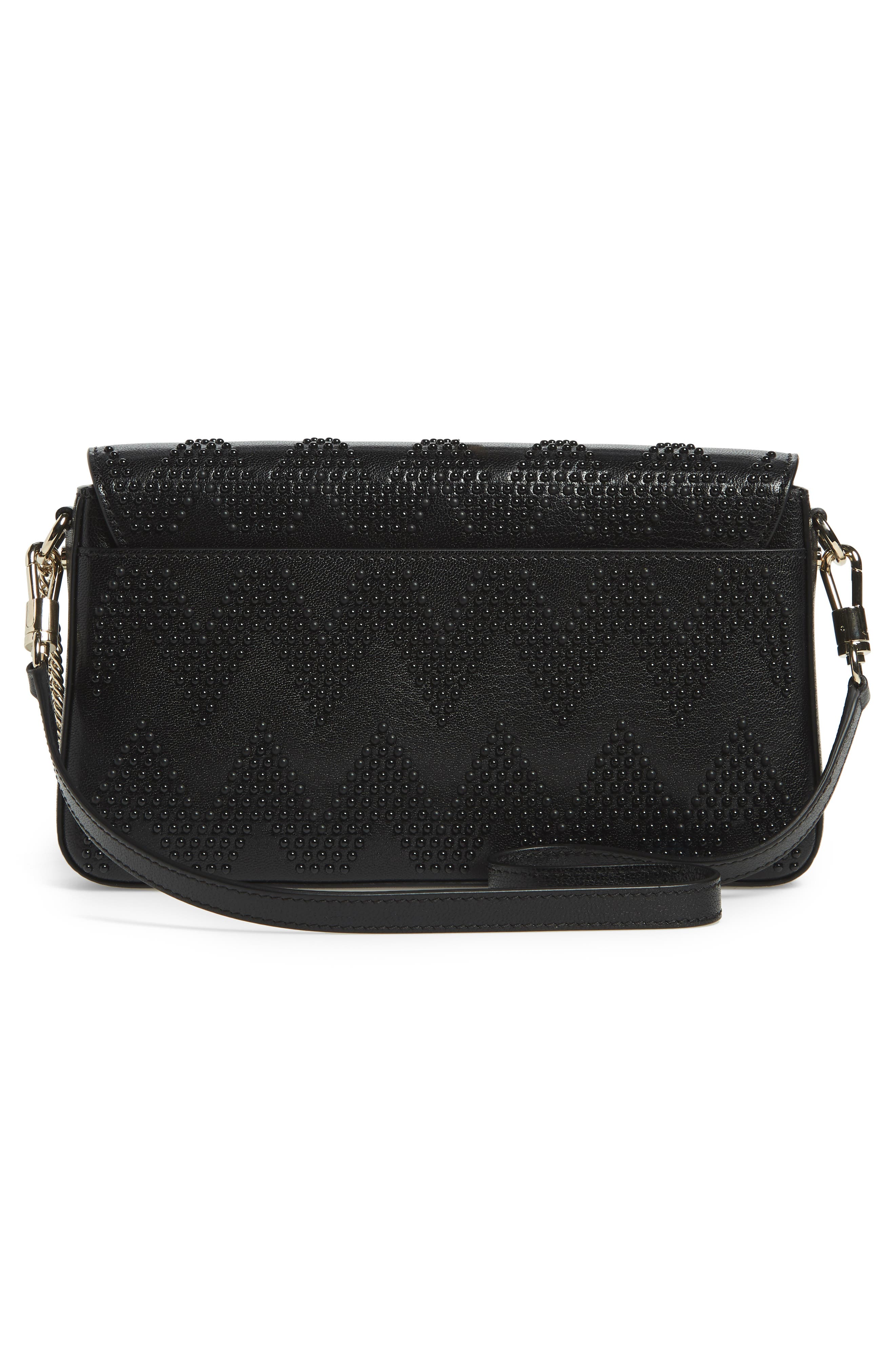 Givenchy Chevron Studded Leather Shoulder Bag, Alternate, color, 