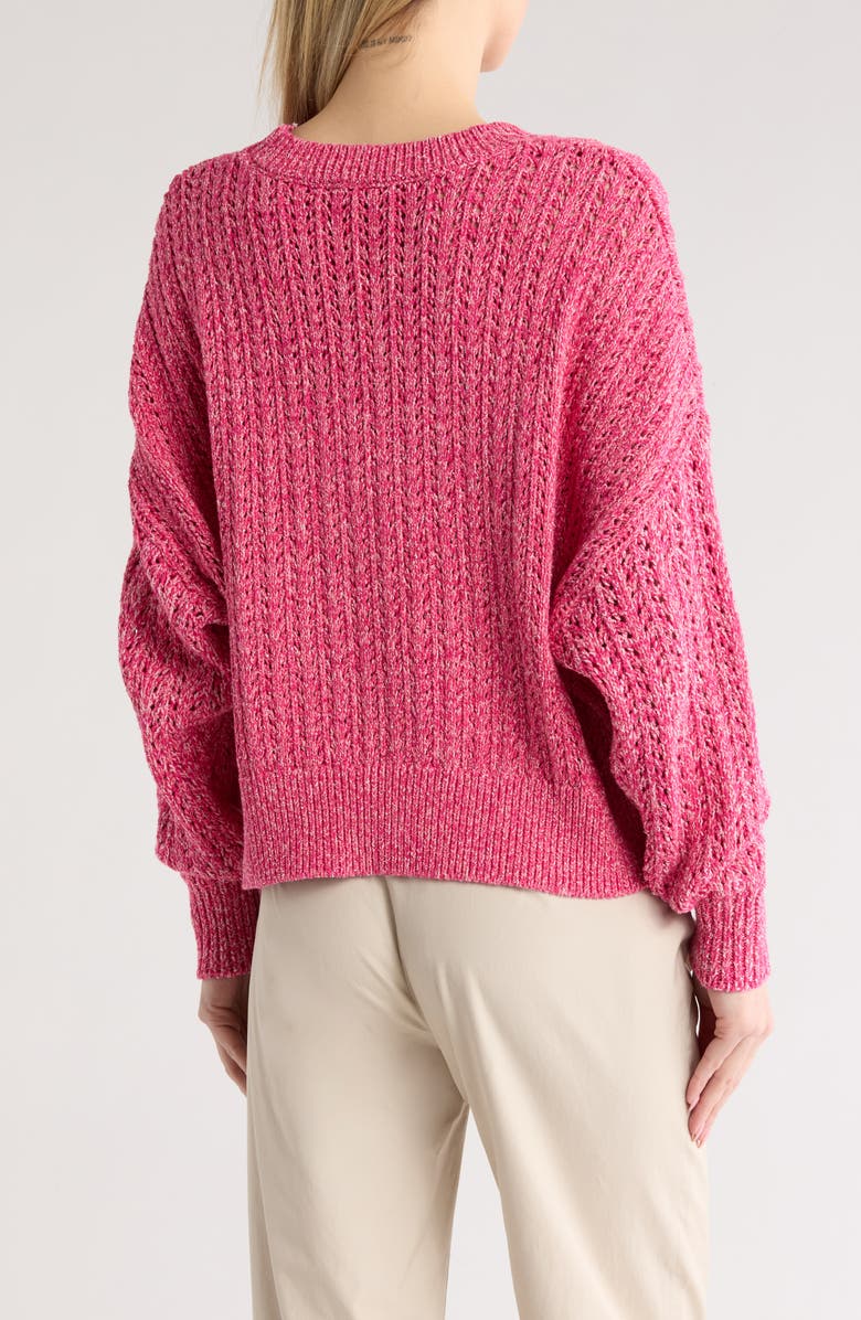 rag & bone Edie Open Stitch Crewneck Sweater, Alternate, color, 