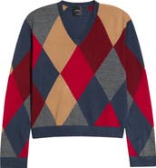 LESET James Argyle V-Neck Sweater