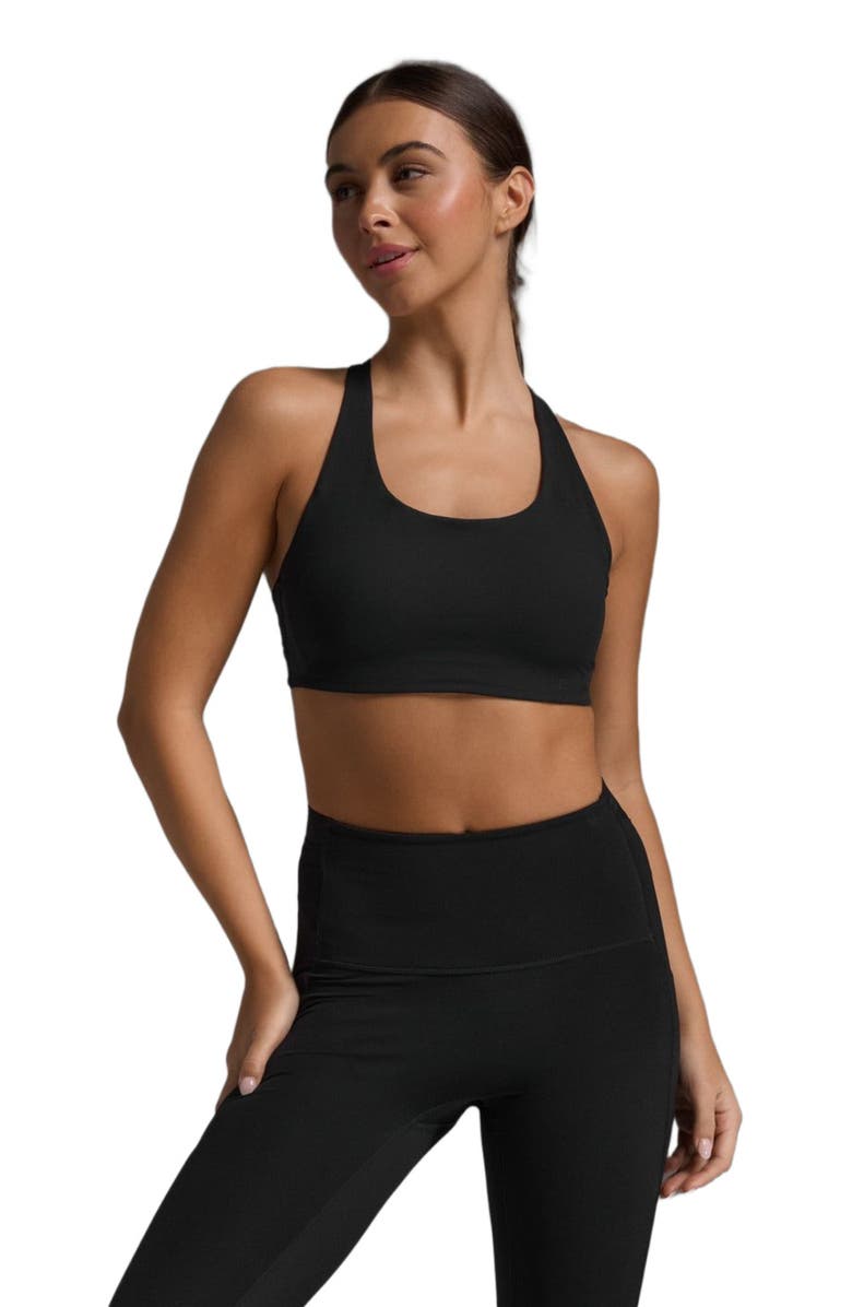 2XU Form Strappy Low Impact Bra, Main, color, Black/Black