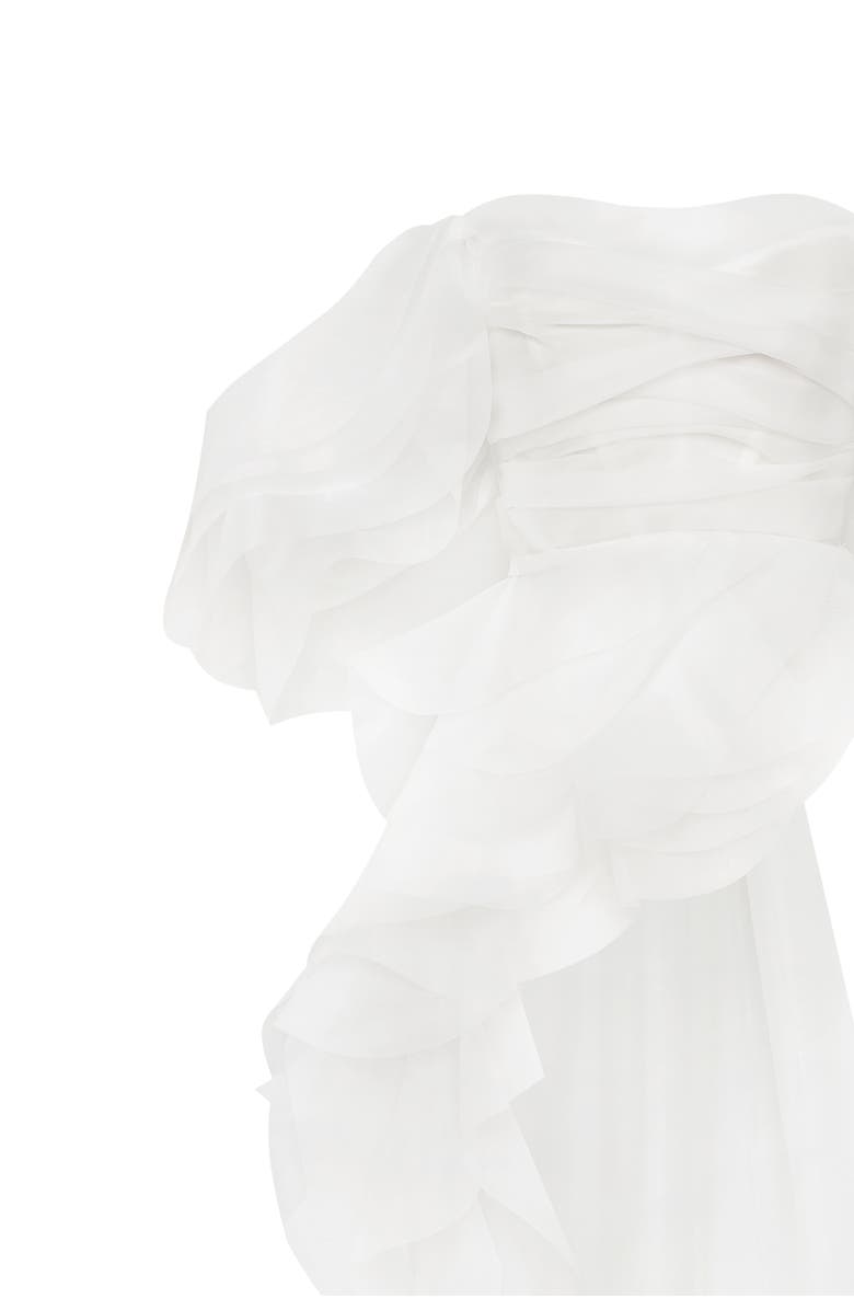 Milla Dreamy off-shoulder blouse with meringue flounces, Alternate, color, White