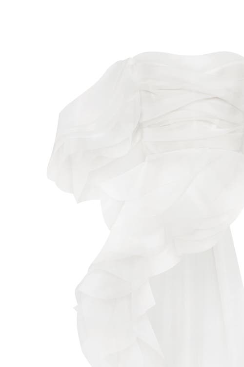 MILLA MILLA DREAMY OFF-SHOULDER BLOUSE WITH MERINGUE FLOUNCES 